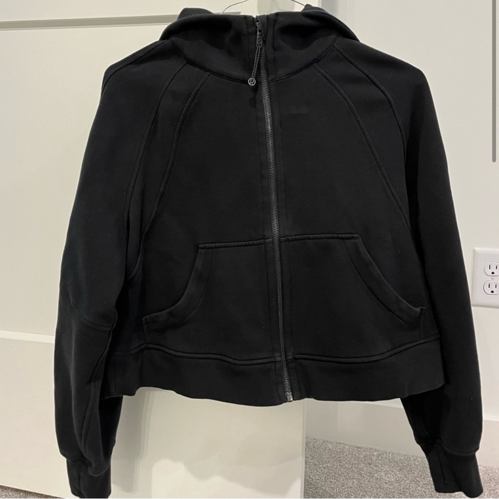 Black oversized lululemon full zip scuba